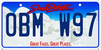 SD license plate 0BMW97