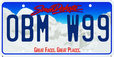 SD license plate 0BMW99