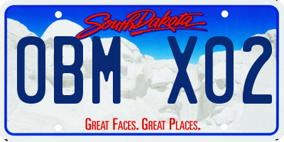 SD license plate 0BMX02