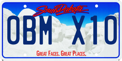 SD license plate 0BMX10