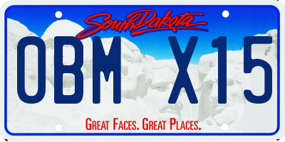 SD license plate 0BMX15
