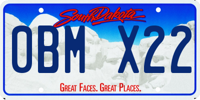 SD license plate 0BMX22