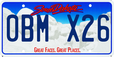 SD license plate 0BMX26