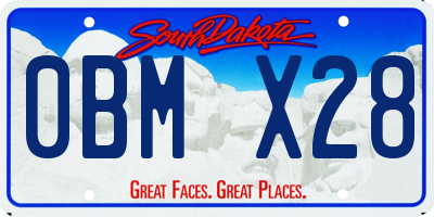 SD license plate 0BMX28