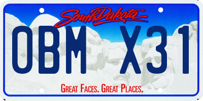 SD license plate 0BMX31