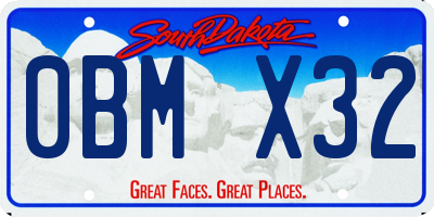 SD license plate 0BMX32