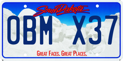 SD license plate 0BMX37