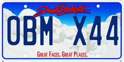 SD license plate 0BMX44