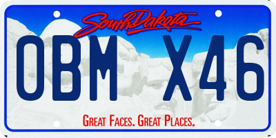 SD license plate 0BMX46