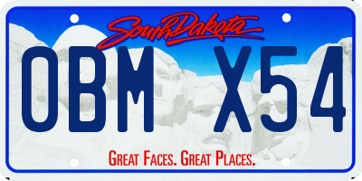 SD license plate 0BMX54