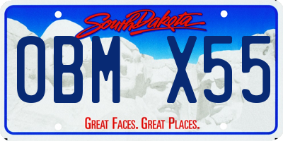 SD license plate 0BMX55