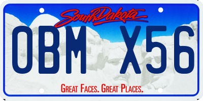 SD license plate 0BMX56