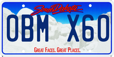SD license plate 0BMX60