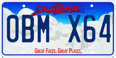 SD license plate 0BMX64