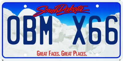 SD license plate 0BMX66