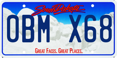 SD license plate 0BMX68