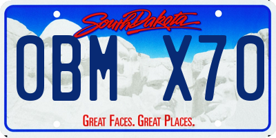SD license plate 0BMX70