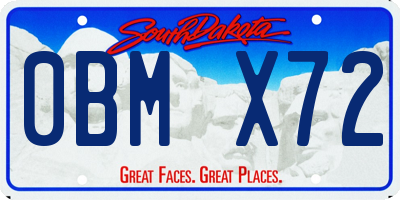 SD license plate 0BMX72