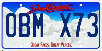 SD license plate 0BMX73
