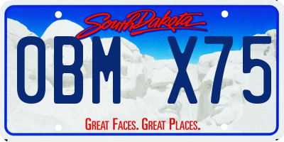SD license plate 0BMX75