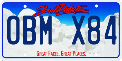 SD license plate 0BMX84