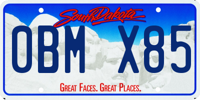 SD license plate 0BMX85