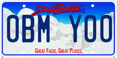 SD license plate 0BMY00