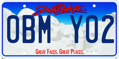 SD license plate 0BMY02