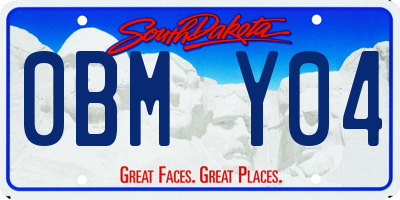 SD license plate 0BMY04