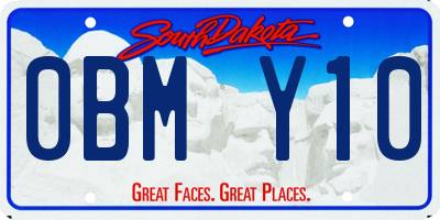 SD license plate 0BMY10