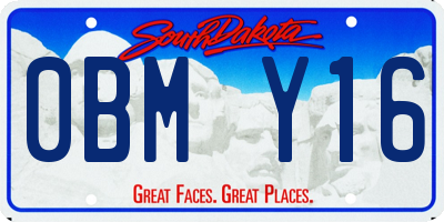 SD license plate 0BMY16