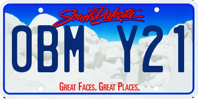 SD license plate 0BMY21
