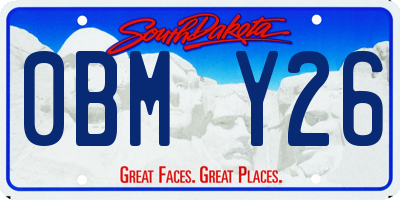 SD license plate 0BMY26
