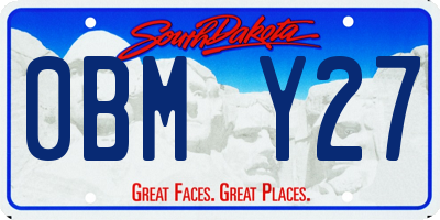 SD license plate 0BMY27
