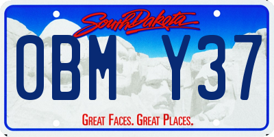 SD license plate 0BMY37
