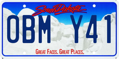 SD license plate 0BMY41