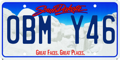 SD license plate 0BMY46