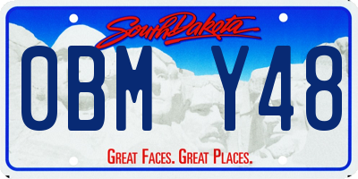 SD license plate 0BMY48