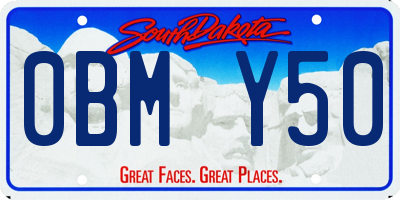 SD license plate 0BMY50
