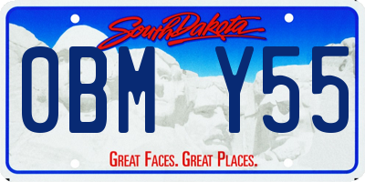 SD license plate 0BMY55