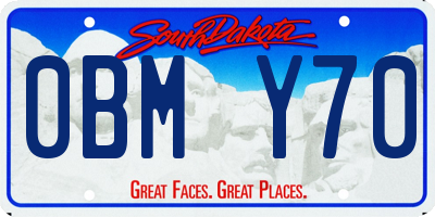 SD license plate 0BMY70