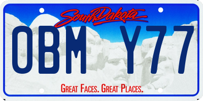 SD license plate 0BMY77