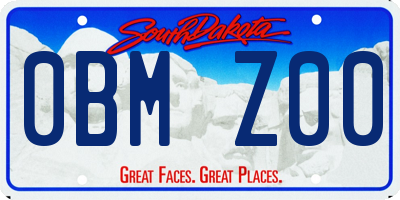 SD license plate 0BMZ00