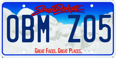 SD license plate 0BMZ05
