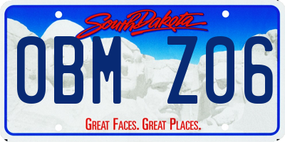 SD license plate 0BMZ06