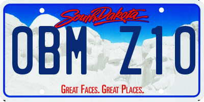 SD license plate 0BMZ10