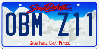 SD license plate 0BMZ11