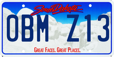 SD license plate 0BMZ13