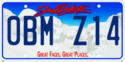 SD license plate 0BMZ14