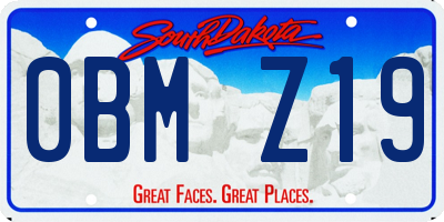 SD license plate 0BMZ19